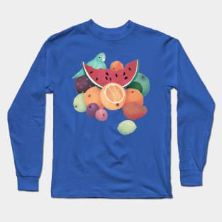 Fruit with Parrot Still Life Long Sleeve T-Shirt